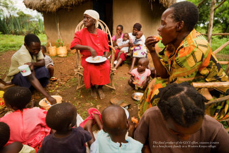"Dispatches from the Field" pages 36 and 37. Photography, text and design for Great Lakes Cassava Initiative.