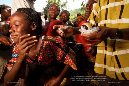"Dispatches from the Field" pages 26 and 27. Photography, text and design for Great Lakes Cassava Initiative.