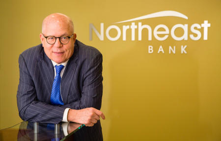 Northeast Bank president and CEO Richard Wayne, for the Portland Press Herald. 